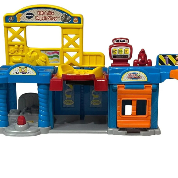 Vtech Go Go Smart Wheels Lift & Fix Repair Shop Only Pretend Playset Incomplete - Picture 3 of 10
